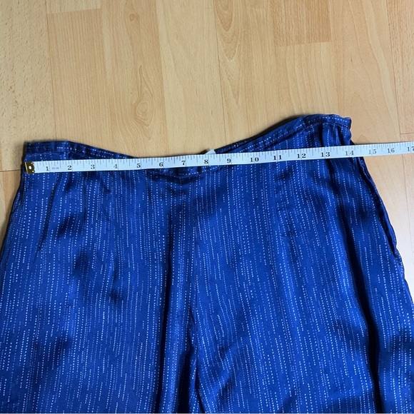 Anne Klein Vintage Silk Bow Leg Pull On Pant Lg Winter Holiday - Picture 7 of 9